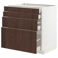 Доставка из Польши METOD / MAXIMERA sza st 4fr/4szu, bialy/Sinarp brazowy, 80x60 cm ИКЕА-59404141, ЕВРОИКЕА Калининград