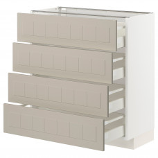 Доставка из Польши METOD / MAXIMERA sza st 4fr/4szu, bialy/Stensund bezowy, 80x37 cm ИКЕА-59408101, ЕВРОИКЕА Калининград
