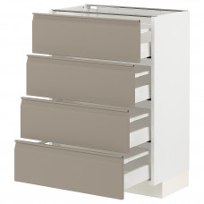 Доставка из Польши METOD / MAXIMERA sza st 4fr/4szu, bialy/Upplov matowy ciemnobezowy, 60x37 cm ИКЕА-29491677, ЕВРОИКЕА Калининград