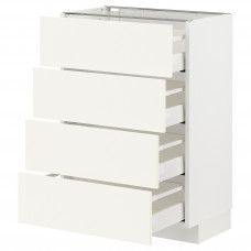 Доставка из Польши METOD / MAXIMERA sza st 4fr/4szu, bialy/Vallstena bialy, 60x37 cm ИКЕА-59507196, ЕВРОИКЕА Калининград