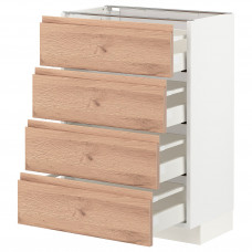 Доставка из Польши METOD / MAXIMERA sza st 4fr/4szu, bialy/Voxtorp imit. debu, 60x37 cm ИКЕА-59403090, ЕВРОИКЕА Калининград