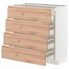 Доставка из Польши METOD / MAXIMERA sza st 4fr/4szu, bialy/Voxtorp imit. debu, 80x37 cm ИКЕА-49403095, ЕВРОИКЕА Калининград