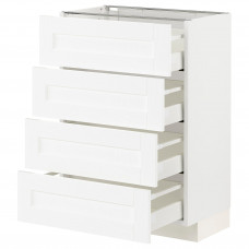 Доставка из Польши METOD / MAXIMERA sza st 4fr/4szu, bialy Enkoping/bialy imitacja drewna, 60x37 cm ИКЕА-99473415, ЕВРОИКЕА Калининград