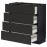 Доставка из Польши METOD / MAXIMERA sza st 4fr/4szu, czarny/Nickebo matowy antracyt, 80x37 cm ИКЕА-79497380, ЕВРОИКЕА Калининград