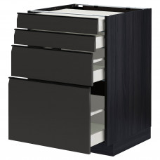 Доставка из Польши METOD / MAXIMERA sza st 4fr/4szu, czarny/Upplov matowy antracyt, 60x60 cm ИКЕА-99495295, ЕВРОИКЕА Калининград