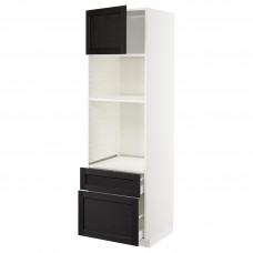 Доставка из Польши METOD / MAXIMERA w sz d pie/mikr z drz/2 szu, bialy/Lerhyttan bejcowane na czarno, 60x60x200 cm ИКЕА-99459221, ЕВРОИКЕА Калининград
