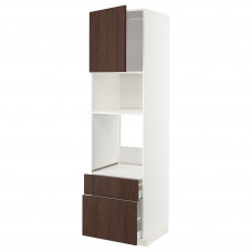 Доставка из Польши METOD / MAXIMERA w sz d pie/mikr z drz/2 szu, bialy/Sinarp brazowy, 60x60x220 cm ИКЕА-29469902, ЕВРОИКЕА Калининград