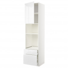 Доставка из Польши METOD / MAXIMERA w sz d pie/mikr z drz/2 szu, bialy/Voxtorp polysk/biel, 60x60x240 cm ИКЕА-79463479, ЕВРОИКЕА Калининград