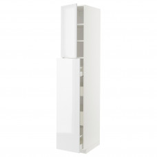 Доставка из Польши METOD / MAXIMERA sza wys z wys 4szu/1drz/2pol, bialy/Ringhult bialy, 40x60x220 cm ИКЕА-79469928, ЕВРОИКЕА Калининград