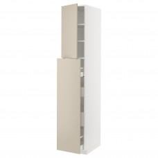 Доставка из Польши METOD / MAXIMERA sza wys z wys 4szu/1drz/2pol, bialy/Havstorp bezowy, 40x60x220 cm ИКЕА-79468127, ЕВРОИКЕА Калининград