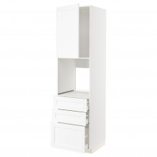 Доставка из Польши METOD / MAXIMERA szaf wys n piek/drz/3 szu, bialy Enkoping/bialy imitacja drewna, 60x60x220 cm ИКЕА-29473584, ЕВРОИКЕА Калининград