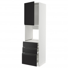 Доставка из Польши METOD / MAXIMERA szaf wys n piek/drz/3 szu, bialy/Upplov matowy antracyt, 60x60x220 cm ИКЕА-09493187, ЕВРОИКЕА Калининград