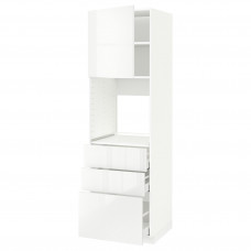 Доставка из Польши METOD / MAXIMERA szaf wys n piek/drz/3 szu, bialy/Ringhult bialy, 60x60x200 cm ИКЕА-39459163, ЕВРОИКЕА Калининград