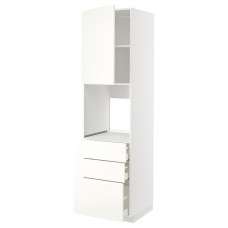 Доставка из Польши METOD / MAXIMERA szaf wys n piek/drz/3 szu, bialy/Vallstena bialy, 60x60x220 cm ИКЕА-69507450, ЕВРОИКЕА Калининград