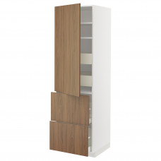 Доставка из Польши METOD / MAXIMERA w sz z pol/4 szu/drz/2 fr, bialy/Tistorp imitacja brazowego orzecha, 60x60x200 cm ИКЕА-89519353, ЕВРОИКЕА Калининград
