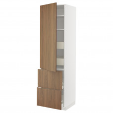 Доставка из Польши METOD / MAXIMERA w sz z pol/4 szu/drz/2 fr, bialy/Tistorp imitacja brazowego orzecha, 60x60x220 cm ИКЕА-79519626, ЕВРОИКЕА Калининград