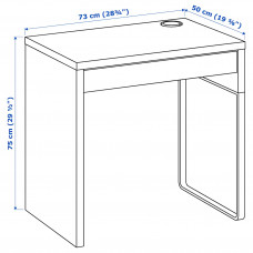⭐⭐⭐⭐⭐ MICKE Рабочий стол, белый, 73x50 cm,IKEA-30213076, Евро Икеа Калининград