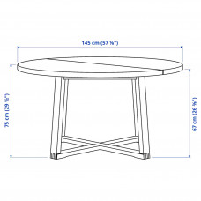 Доставка из Польши ⭐⭐⭐⭐⭐ MORBYLANGA stol, okl deb brazowa bejca, 145 cm,ИКЕА-60412885, Евро Икеа Калининград