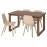 Доставка из Польши MORBYLANGA / ODGER stol i 4 krzesla, brazowy bialy/bezowy, 140x85 cm ИКЕА-99246098, ЕВРОИКЕА Калининград