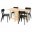 Доставка из Польши NORDEN / LISABO stol i 4 krzesla, brzoza/czarny, 26/89/152 cm ИКЕА-79385542, ЕВРОИКЕА Калининград