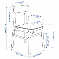 Доставка из Польши ⭐⭐⭐⭐⭐ NORDEN / RONNINGE stol i 2 krzesla, brzoza/brzoza, 26/89/152 cm,ИКЕА-99442607, Евро Икеа Калининград