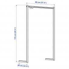 Доставка из Польши ⭐⭐⭐⭐⭐ NORDLI dodatkowy drazek na ubrania, bialy, 80x115 cm,ИКЕА-50415040, Евро Икеа Калининград