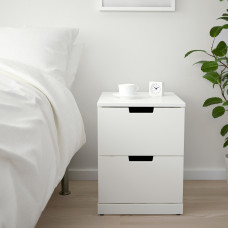 Доставка из Польши ⭐⭐⭐⭐⭐ NORDLI komoda, 2 szuflady, bialy, 40x54 cm,ИКЕА-09239827, Евро Икеа Калининград