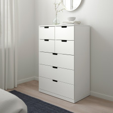Доставка из Польши ⭐⭐⭐⭐⭐ NORDLI komoda, 7 szuflad, bialy, 80x122 cm,ИКЕА-99239502, Евро Икеа Калининград