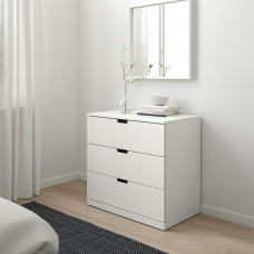 Доставка из Польши ⭐⭐⭐⭐⭐ NORDLI komoda, 3 szuflady, bialy, 80x76 cm,ИКЕА-69239495, Евро Икеа Калининград