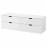 Доставка из Польши NORDLI komoda, 4 szuflady, bialy, 160x54 cm ИКЕА-49239496, ЕВРОИКЕА Калининград
