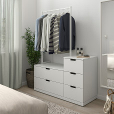 Доставка из Польши ⭐⭐⭐⭐⭐ NORDLI komoda, 5 szuflad, bialy, 120x169 cm,ИКЕА-09295286, Евро Икеа Калининград