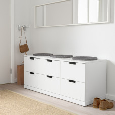 Доставка из Польши ⭐⭐⭐⭐⭐ NORDLI komoda, 6 szuflad, bialy, 120x54 cm,ИКЕА-29239497, Евро Икеа Калининград