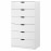 Доставка из Польши NORDLI komoda, 6 szuflad, bialy, 80x145 cm ИКЕА-89239499, ЕВРОИКЕА Калининград