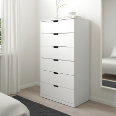 Доставка из Польши ⭐⭐⭐⭐⭐ NORDLI komoda, 6 szuflad, bialy, 80x145 cm,ИКЕА-89239499, Евро Икеа Калининград