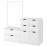 Доставка из Польши NORDLI komoda, 8 szuflad, bialy, 160x169 cm ИКЕА-69295349, ЕВРОИКЕА Калининград
