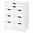Доставка из Польши NORDLI komoda, 8 szuflad, bialy, 80x99 cm ИКЕА-69336887, ЕВРОИКЕА Калининград