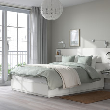 Доставка из Польши ⭐⭐⭐⭐⭐ NORDLI rama lozka z pojemnik i materacem,ИКЕА-49536868, Евро Икеа Калининград
