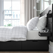Доставка из Польши ⭐⭐⭐⭐⭐ NORDLI rama lozka z pojemnik i materacem,ИКЕА-59541765, Евро Икеа Калининград