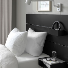 Доставка из Польши ⭐⭐⭐⭐⭐ NORDLI rama lozka z pojemnik i materacem, z wezglowiem antracyt/Akrehamn twardy, 90x200 cm,ИКЕА-29536869, Евро Икеа Калининград