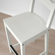 Доставка из Польши ⭐⭐⭐⭐⭐ NORDVIKEN Барный стул со спинкой, белый, 62 cm,ИКЕА-60424690, Евро Икеа Калининград