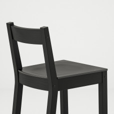 Доставка из Польши ⭐⭐⭐⭐⭐ NORDVIKEN Барный стул со спинкой, черный, 62 cm,ИКЕА-00424693, Евро Икеа Калининград