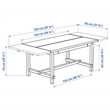 Доставка из Польши ⭐⭐⭐⭐⭐ NORDVIKEN / BERGMUND stol i 4 krzesla, czarny/Ryrane granatowy, 152/223 cm,ИКЕА-39408282, Евро Икеа Калининград