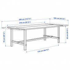 Доставка из Польши ⭐⭐⭐⭐⭐ NORDVIKEN / BERGMUND stol i 6 krzesel, bialy/Rommele granatowy/bialy, 210/289 cm,ИКЕА-79407577, Евро Икеа Калининград