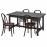 Доставка из Польши NORDVIKEN / SKOGSBO stol i 4 krzesla, czarny/ciemnobrazowy, 152/223 cm ИКЕА-59528207, ЕВРОИКЕА Калининград