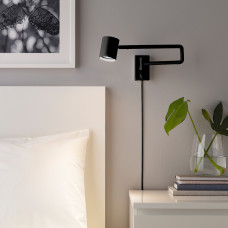 Доставка из Польши ⭐⭐⭐⭐⭐ NYMANE lampa scienna z ramieniem obrotowym, antracyt,ИКЕА-70415218, Евро Икеа Калининград