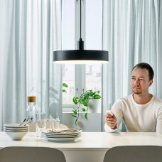 Доставка из Польши ⭐⭐⭐⭐⭐ NYMANE lampa wiszaca LED, bezprzewodowy przyciemniany biale spektrum/antracyt, 38 cm,ИКЕА-90504044, Евро Икеа Калининград