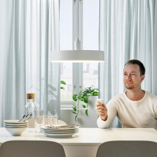 Доставка из Польши ⭐⭐⭐⭐⭐ NYMANE lampa wiszaca LED, bezprzewodowy przyciemniany biale spektrum/bialy, 38 cm,ИКЕА-40488447, Евро Икеа Калининград