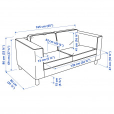 Доставка из Польши ⭐⭐⭐⭐⭐ PARUP sofa 2-osobowa, Vissle miodowy braz,ИКЕА-39514206, Евро Икеа Калининград