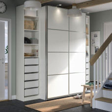 Доставка из Польши ⭐⭐⭐⭐⭐ PAX / MEHAMN szafa, bialy/2str bialy, 250x66x236 cm,ИКЕА-19433193, Евро Икеа Калининград