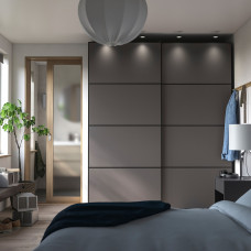 Доставка из Польши ⭐⭐⭐⭐⭐ PAX / MEHAMN szafa, ciemnoszary/2str ciemnoszary, 200x66x236 cm,ИКЕА-29432273, Евро Икеа Калининград